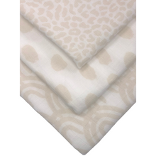 Load image into Gallery viewer, Trio of Neutral Print Bamboo Muslin Swaddles