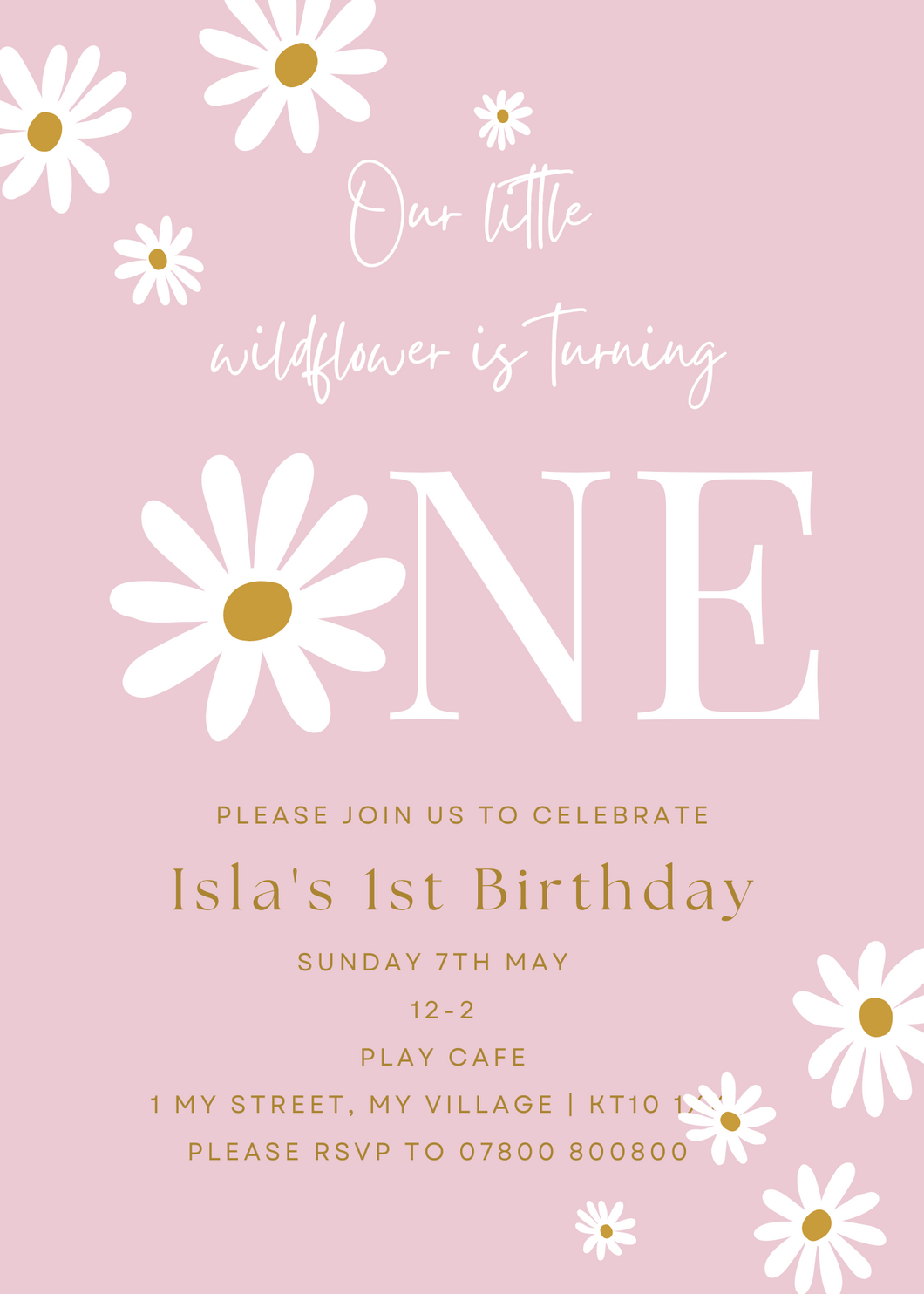 Daisy Party Invite