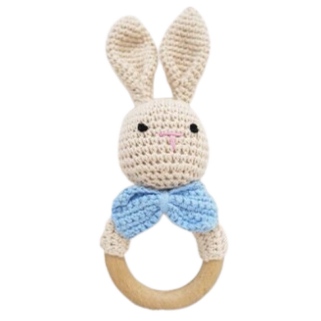 Blue Bunny Teething Ring